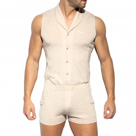 ES Collection Sleeveless Bodysuit - Beige
