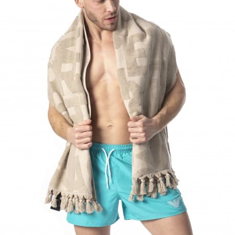 Emporio Armani Fouta Beach Towel - Sand