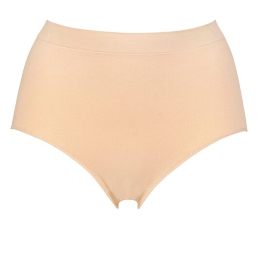 Women's 1 Pack Ambra Bare Essentials Full Brief Underwear Rose Beige UK 8-10