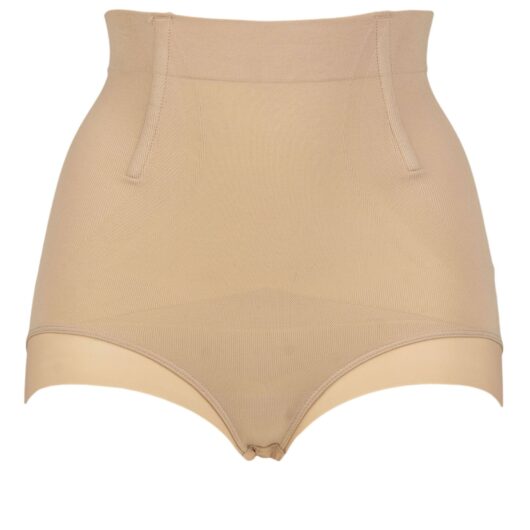 Women's 1 Pack Ambra It's a Cinch Hi Waisted Brief Underwear Rose Beige UK 16-18