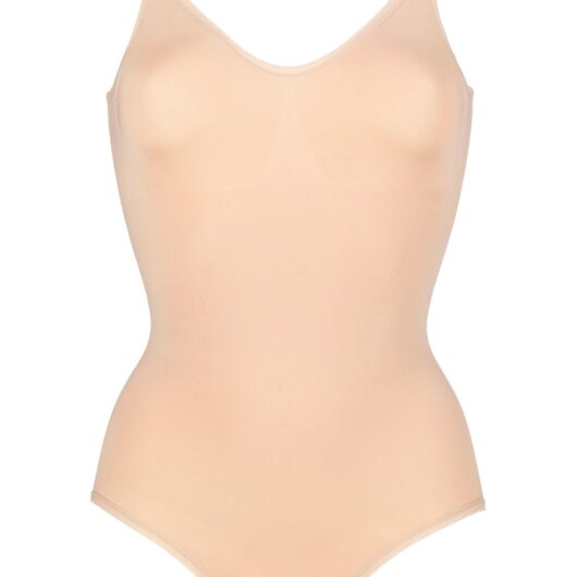 Women's 1 Pack Ambra Powerlite Bodysuit Underwear Rose Beige UK 14-16