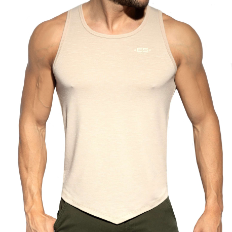 ES Collection Flame Tank Top - Beige