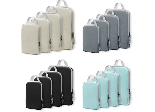 4-Pack of Multi-Functional Compression Suitcase Bags - 4 Colours!