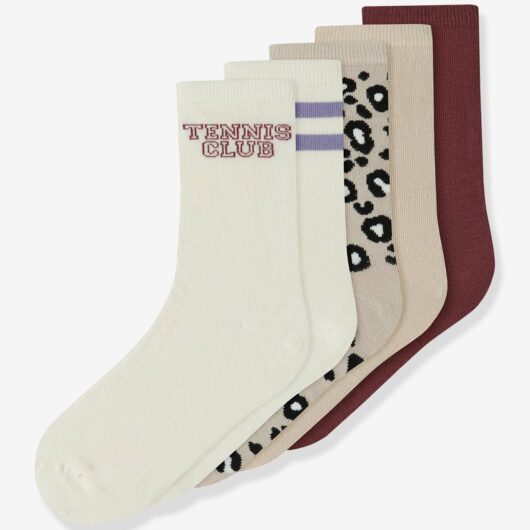 Pack of 5 pairs of girls' NAME IT socks beige